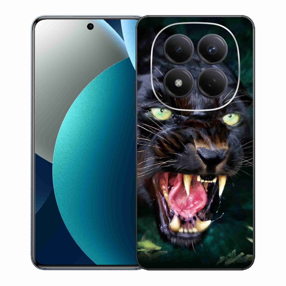 Gél borítás mmCase a Xiaomi Redmi Note 15 Pro számára - dühös fekete párduc