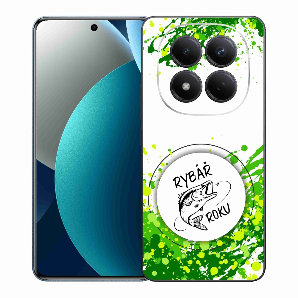 Gél borítás mmCase a Xiaomi Redmi Note 15 Pro számára - az év halászának fehér háttere