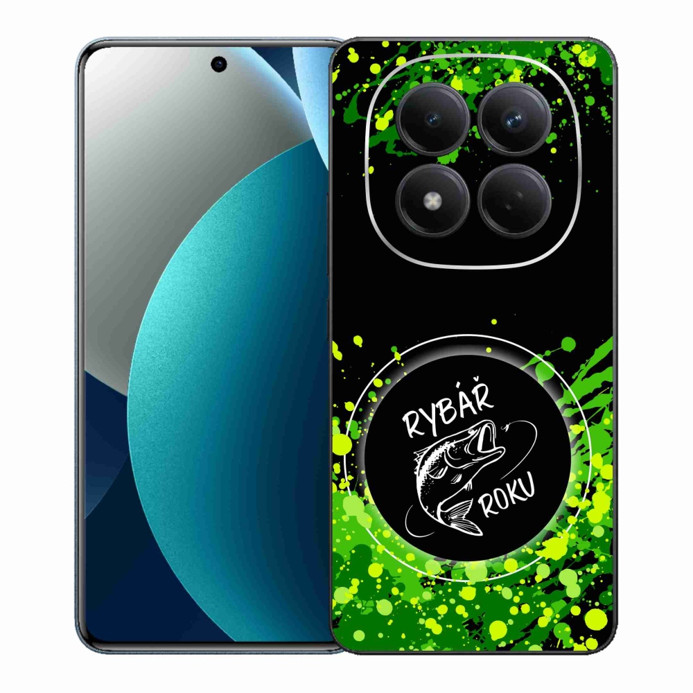 Gél borítás mmCase a Xiaomi Redmi Note 15 Pro számára - az év halászának fekete háttere