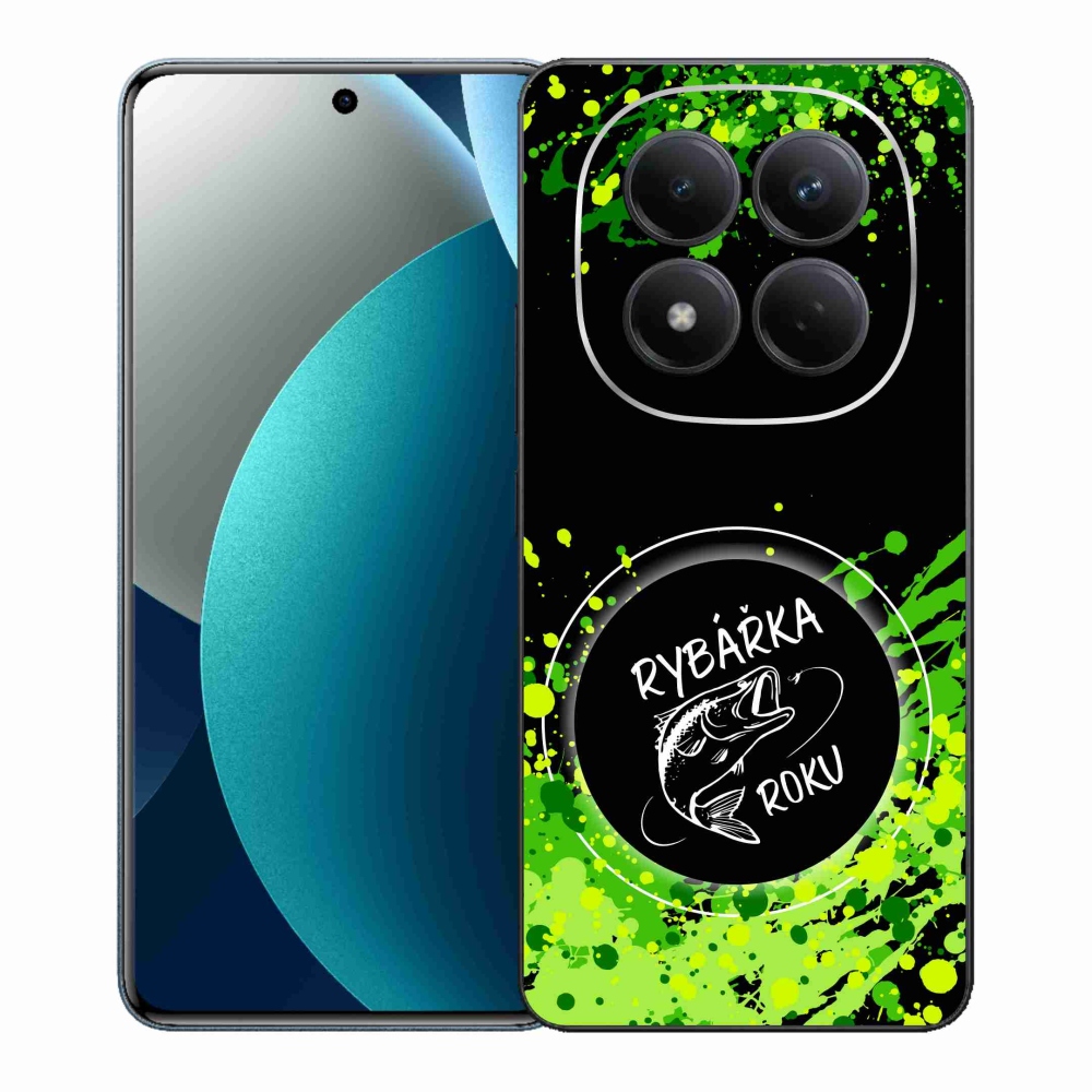 Gél borítás mmCase a Xiaomi Redmi Note 15 Pro számára - az év halászának fekete háttere