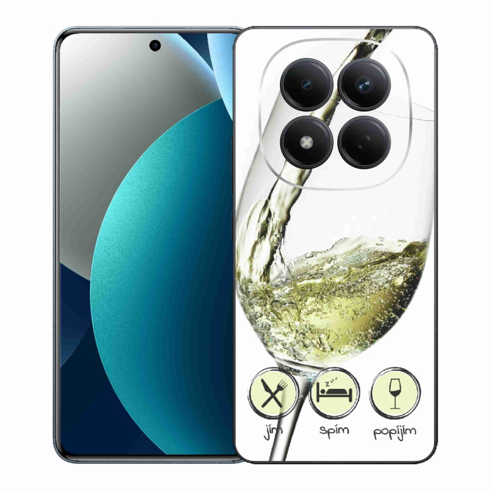 Gél borítás mmCase a Xiaomi Redmi Note 15 Pro készülékhez - borospohár fehér