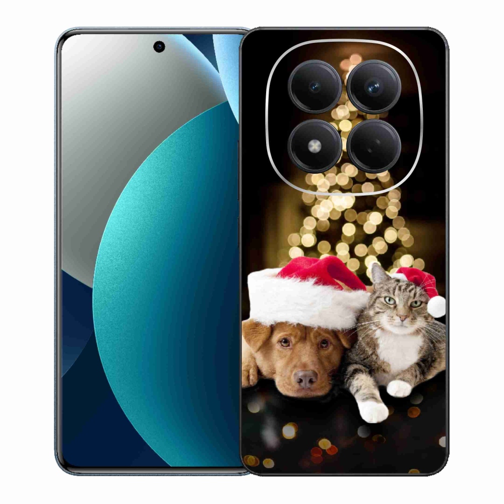 Gél borítás mmCase a Xiaomi Redmi Note 15 Pro számára - Karácsonyi kutya és macska
