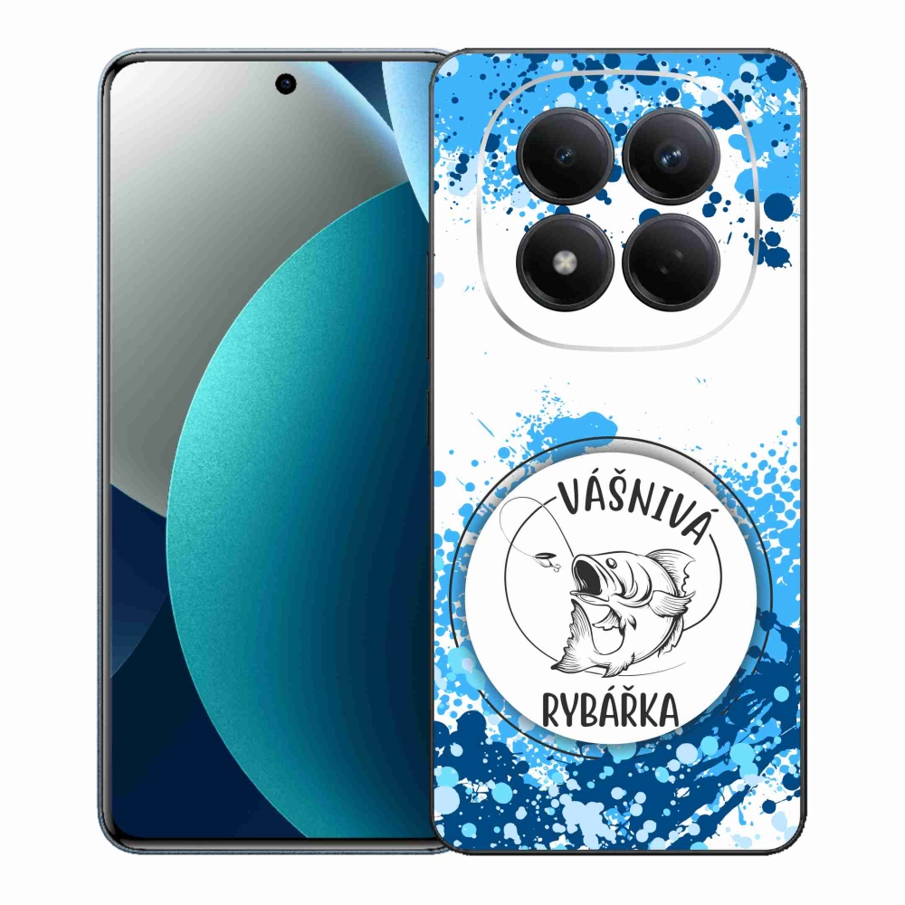 Gél borító mmCase a Xiaomi Redmi Note 15 Pro számára - szenvedélyes halász fehér háttérrel