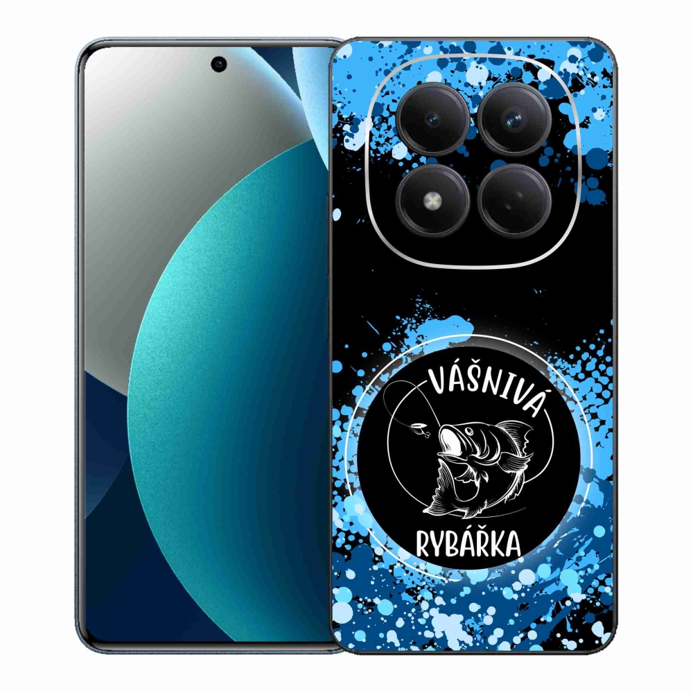 Gél borítás mmCase a Xiaomi Redmi Note 15 Pro számára - szenvedélyes halász fekete háttérrel