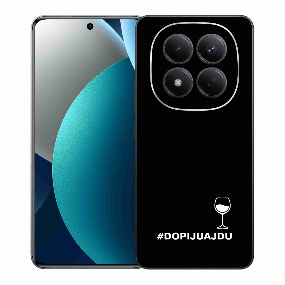 Gél borítás mmCase a Xiaomi Redmi Note 15 Pro számára - bor motívum fekete háttérrel