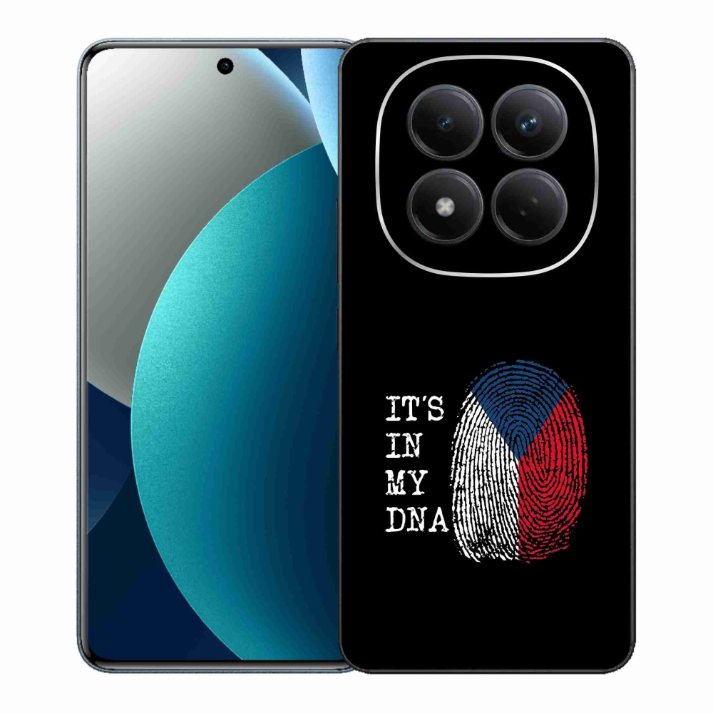 Gél borító mmCase a Xiaomi Redmi Note 15 Pro - zászlós ujjlenyomat fekete háttérrel