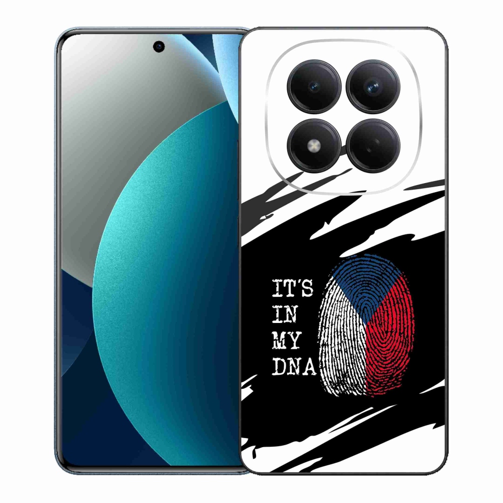 Gél borító mmCase a Xiaomi Redmi Note 15 Pro - zászló ujjlenyomat fekete és fehér háttérrel