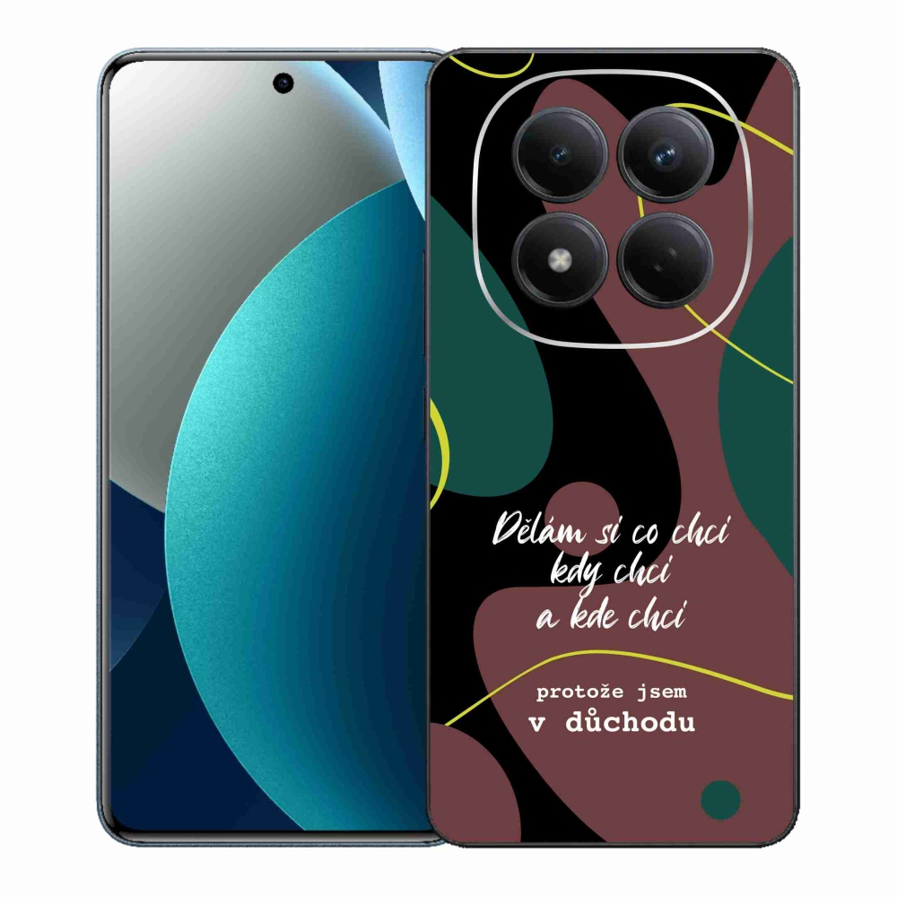 Gél borító mmCase a Xiaomi Redmi Note 15 Pro készülékhez - vicces szöveg 10 fekete háttérrel