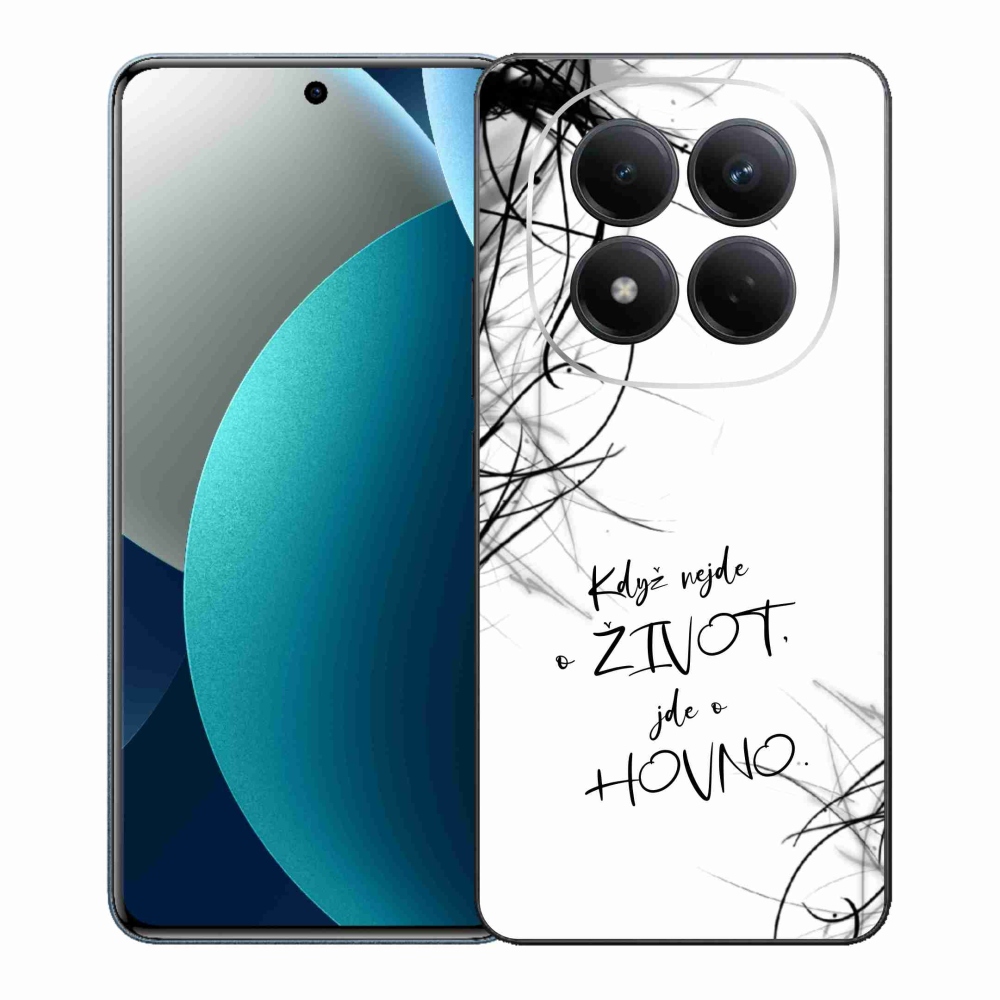 Gél borító mmCase a Xiaomi Redmi Note 15 Pro készülékhez - vicces szöveg 16 fehér háttérrel