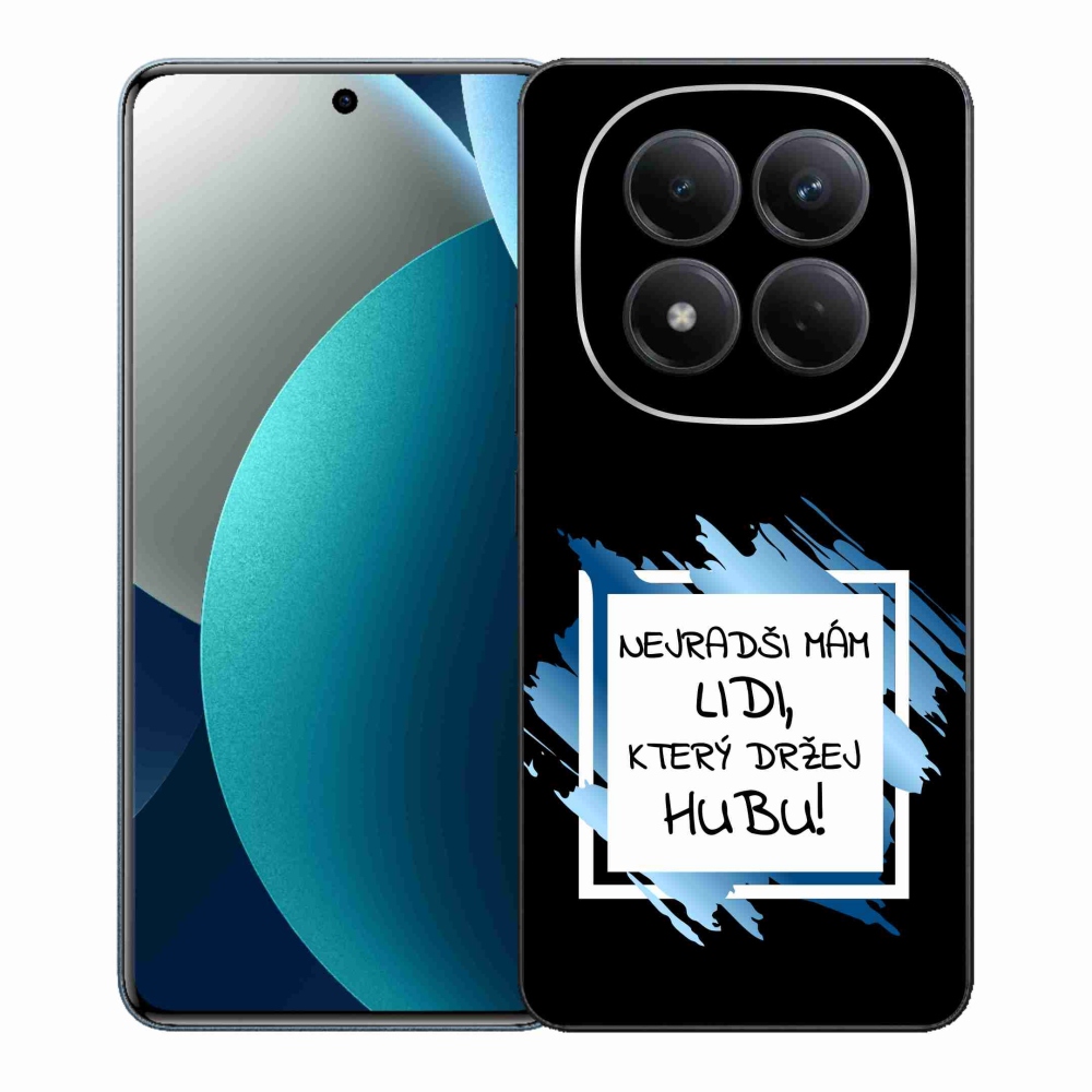 Gél borító mmCase a Xiaomi Redmi Note 15 Pro számára - vicces szöveg 7 fehér és fekete háttérrel