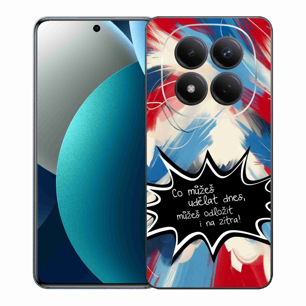 Gél borító mmCase a Xiaomi Redmi Note 15 Pro számára - vicces szöveg 9 fekete háttér