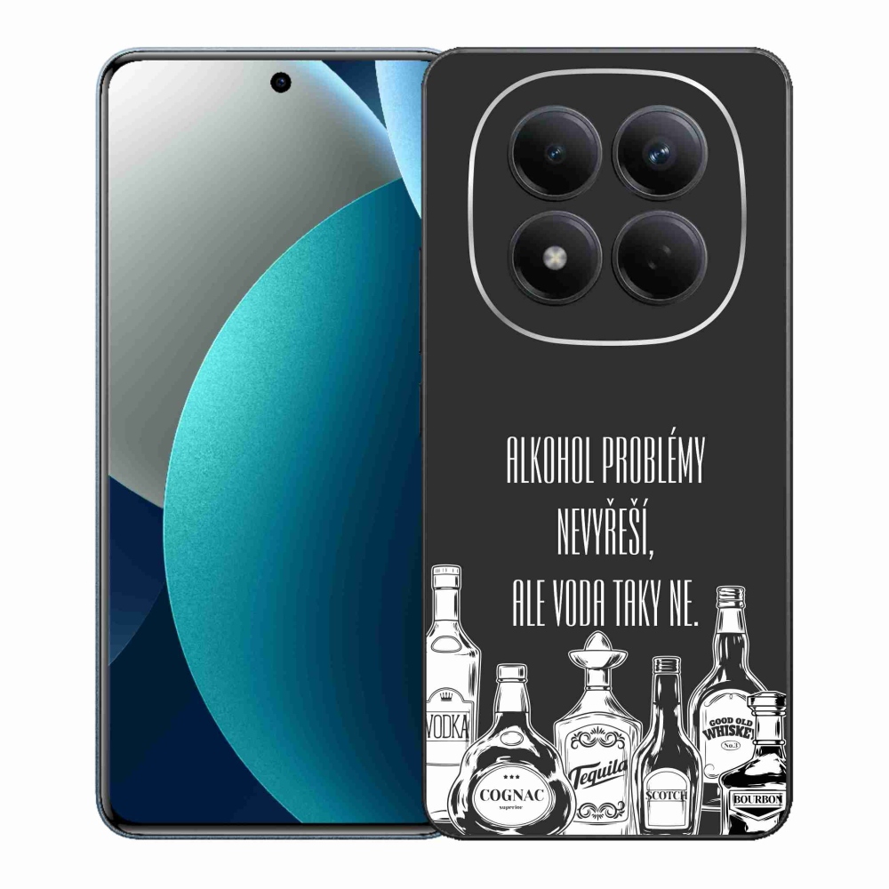 Gél borítás mmCase a Xiaomi Redmi Note 15 Pro számára - vicces szöveg fekete háttérrel