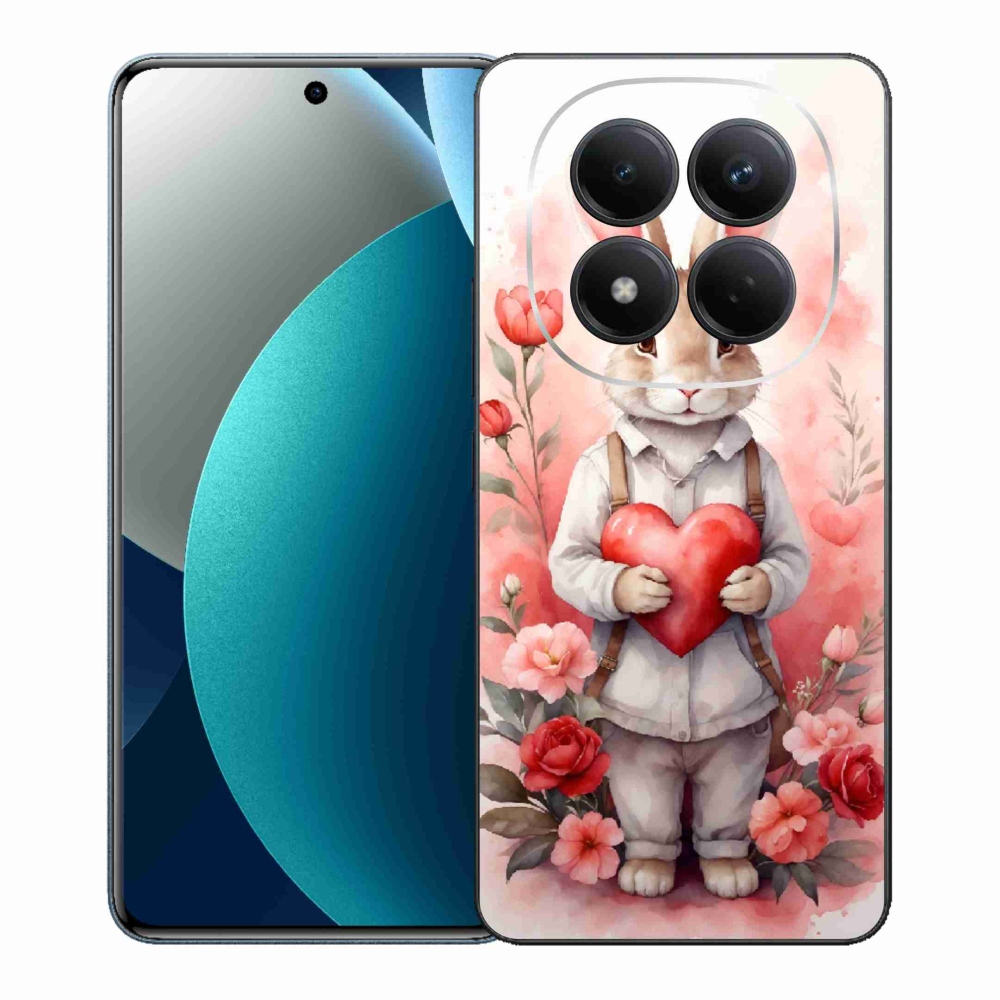 Gél borítás mmCase a Xiaomi Redmi Note 15 Pro számára - nyúl szívvel