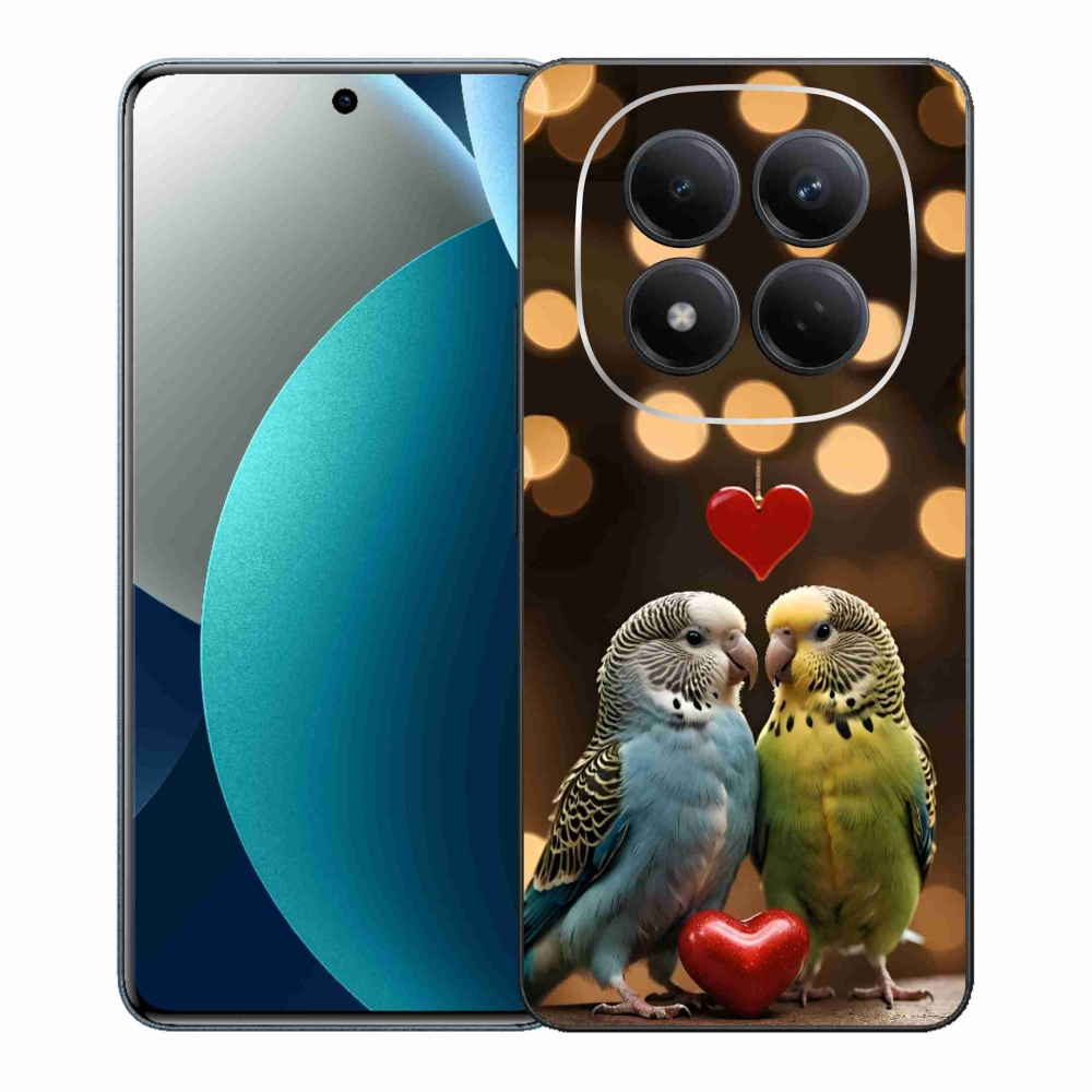 Gél borítás mmCase a Xiaomi Redmi Note 15 Pro számára - szerelmes papagájok