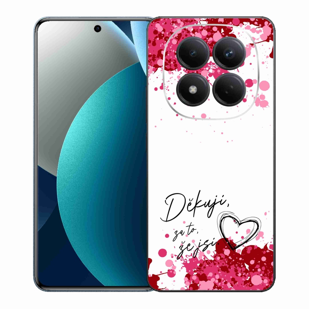 Gél borítás mmCase a Xiaomi Redmi Note 15 Pro készülékhez - love text 2 fehér háttér