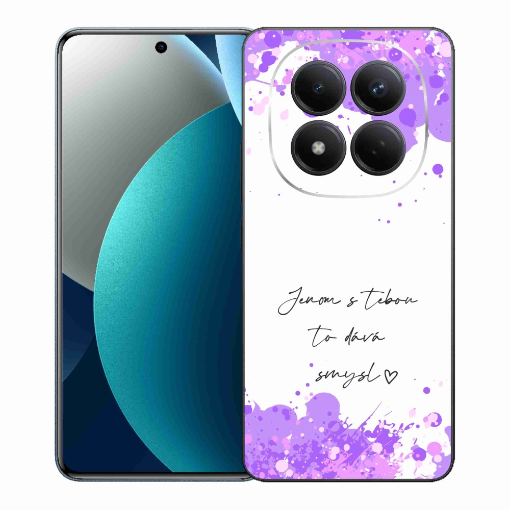 Gél borítás mmCase a Xiaomi Redmi Note 15 Pro számára - szerelmes szöveg fehér háttérrel