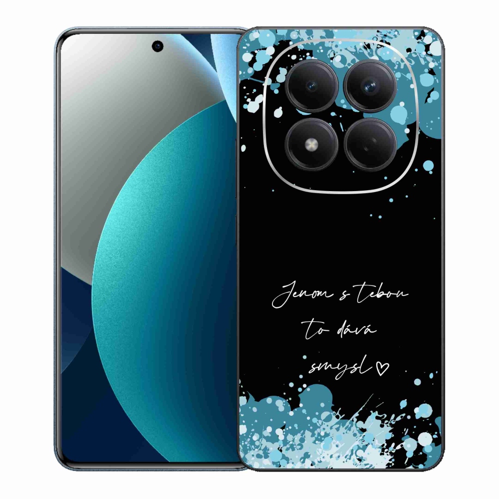 Gél borítás mmCase a Xiaomi Redmi Note 15 Pro számára - szerelmes szöveg fekete háttérrel