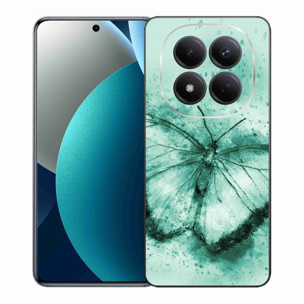 Gél borítás mmCase a Xiaomi Redmi Note 15 Pro számára - zöld pillangó