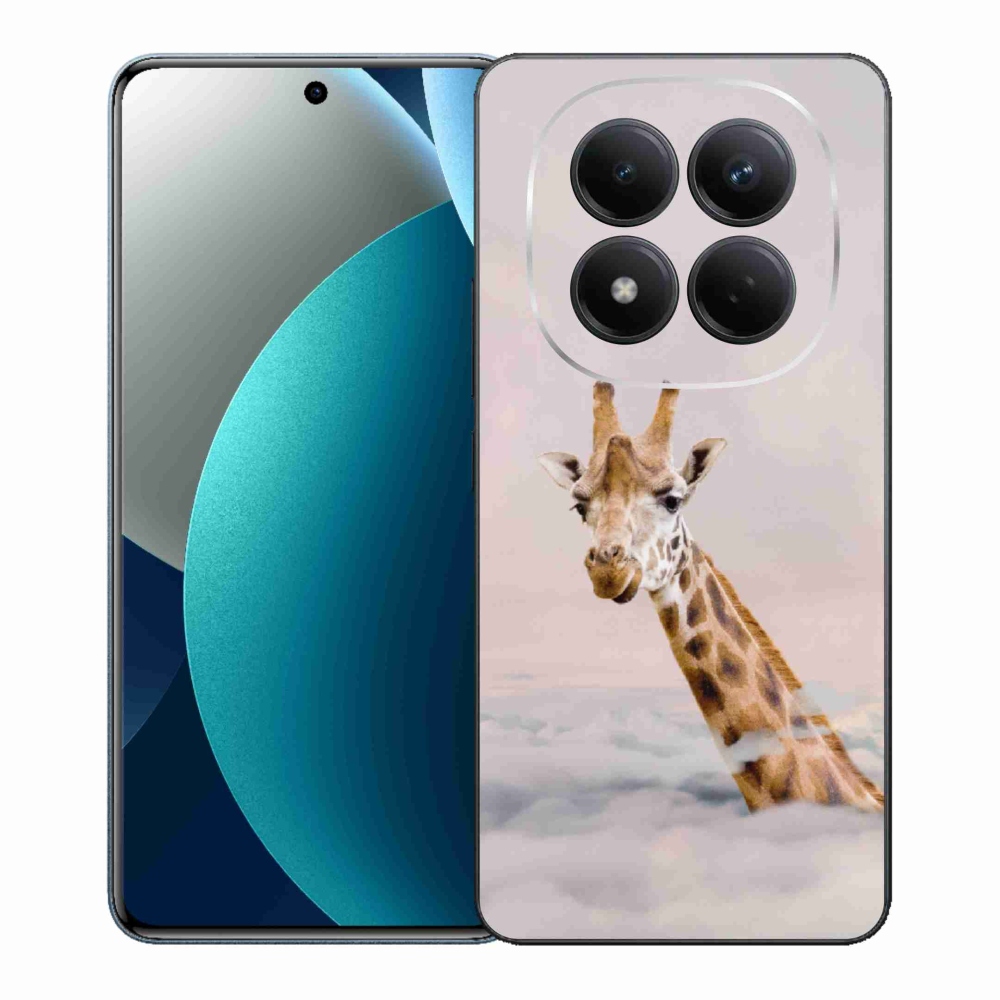 Gél borítás mmCase a Xiaomi Redmi Note 15 Pro számára - zsiráf a felhőkben