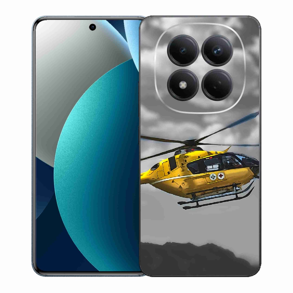 Gél borítás mmCase a Xiaomi Redmi Note 15 Pro számára - sárga helikopter