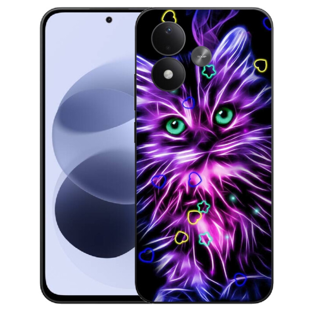 mmCase gél tok a Xiaomi Redmi Note 17 4G/5G-hez – absztrakt macska