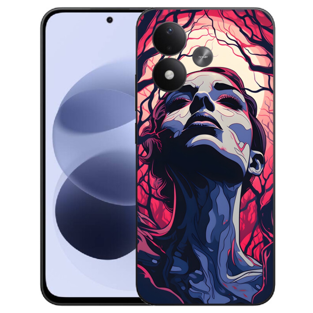 mmCase gél tok a Xiaomi Redmi Note 17 4G/5G-hez – absztrakt arc
