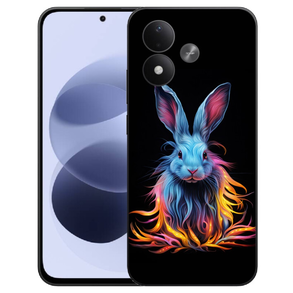 mmCase géltok a Xiaomi Redmi Note 17 4G/5G-hez – absztrakt nyúl