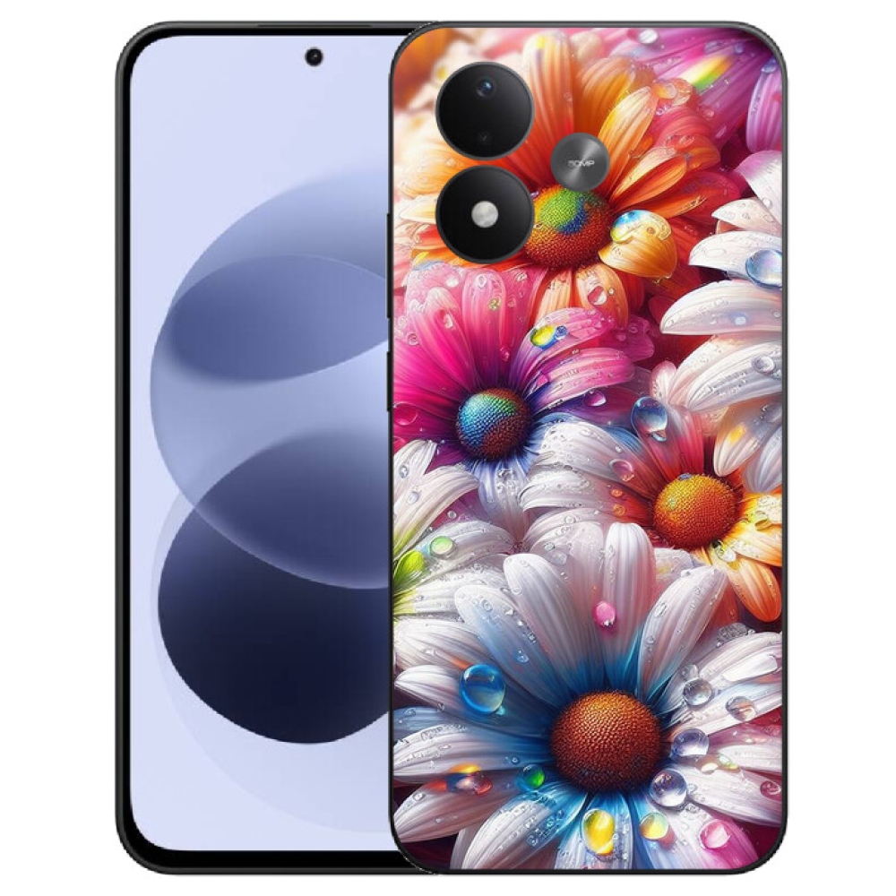 mmCase gél tok a Xiaomi Redmi Note 17 4G/5G-hez – színes margaréták