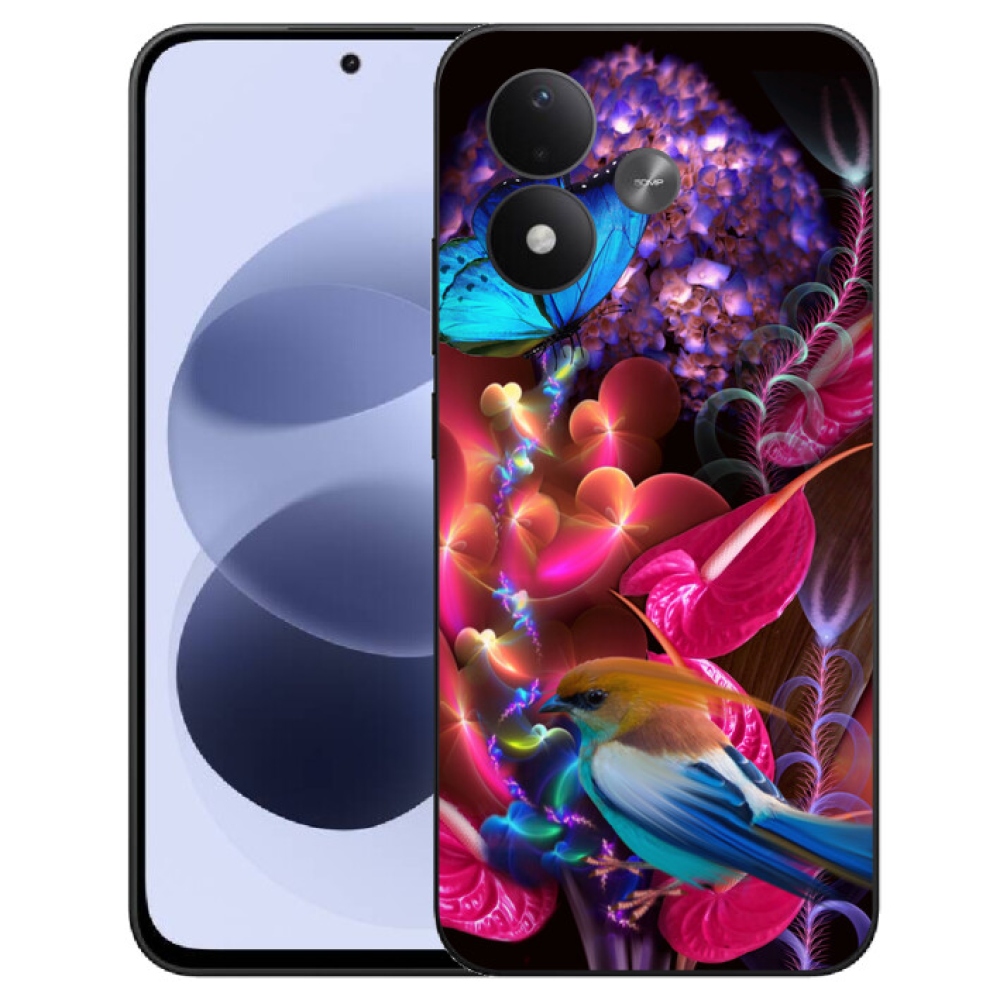 mmCase géltok a Xiaomi Redmi Note 17 4G/5G-hez – színes virágok