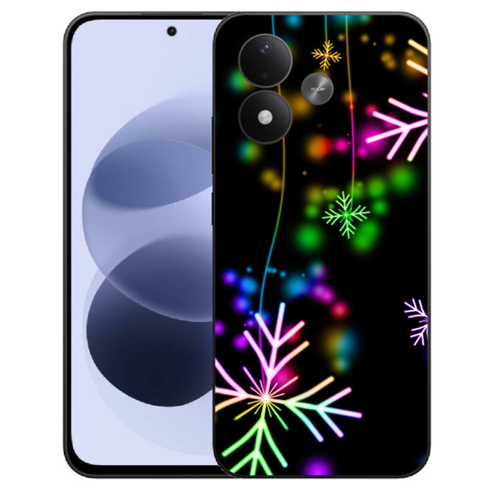 mmCase gél tok a Xiaomi Redmi Note 17 4G/5G-hez – színes hópelyhek