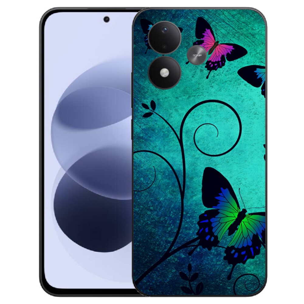 mmCase gél tok a Xiaomi Redmi Note 17 4G/5G-hez – színes pillangók
