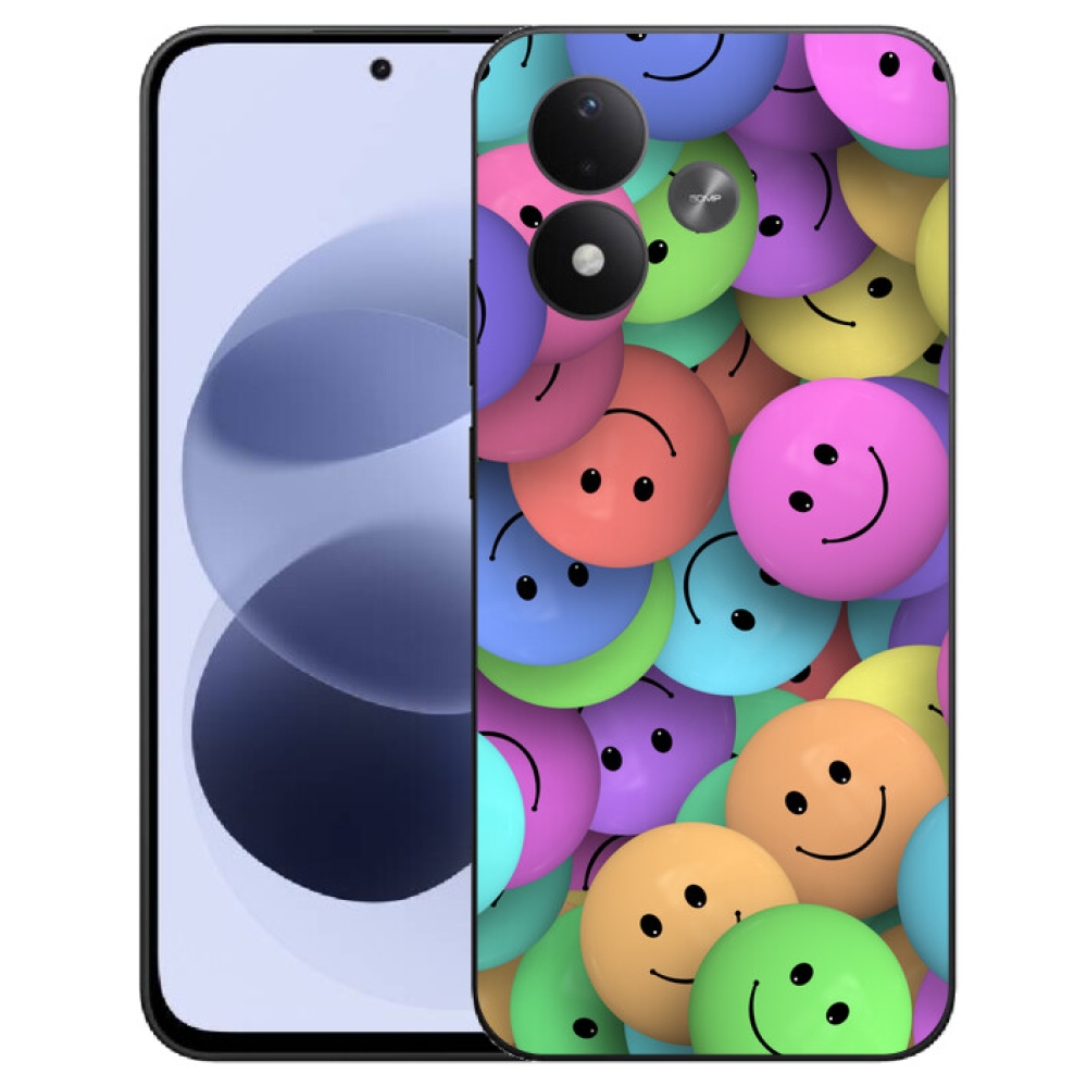 mmCase gél tok a Xiaomi Redmi Note 17 4G/5G-hez – színes smiley-k