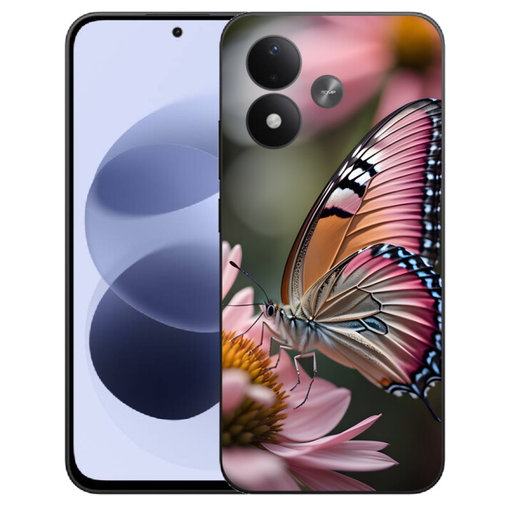mmCase géltok a Xiaomi Redmi Note 17 4G/5G-hez – színes pillangó