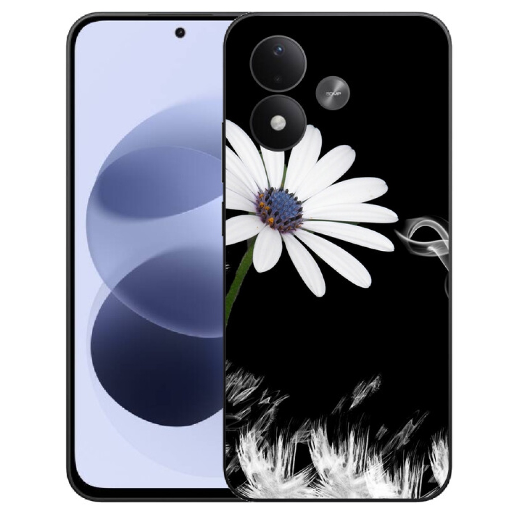 mmCase géltok a Xiaomi Redmi Note 17 4G/5G-hez – fehér virág