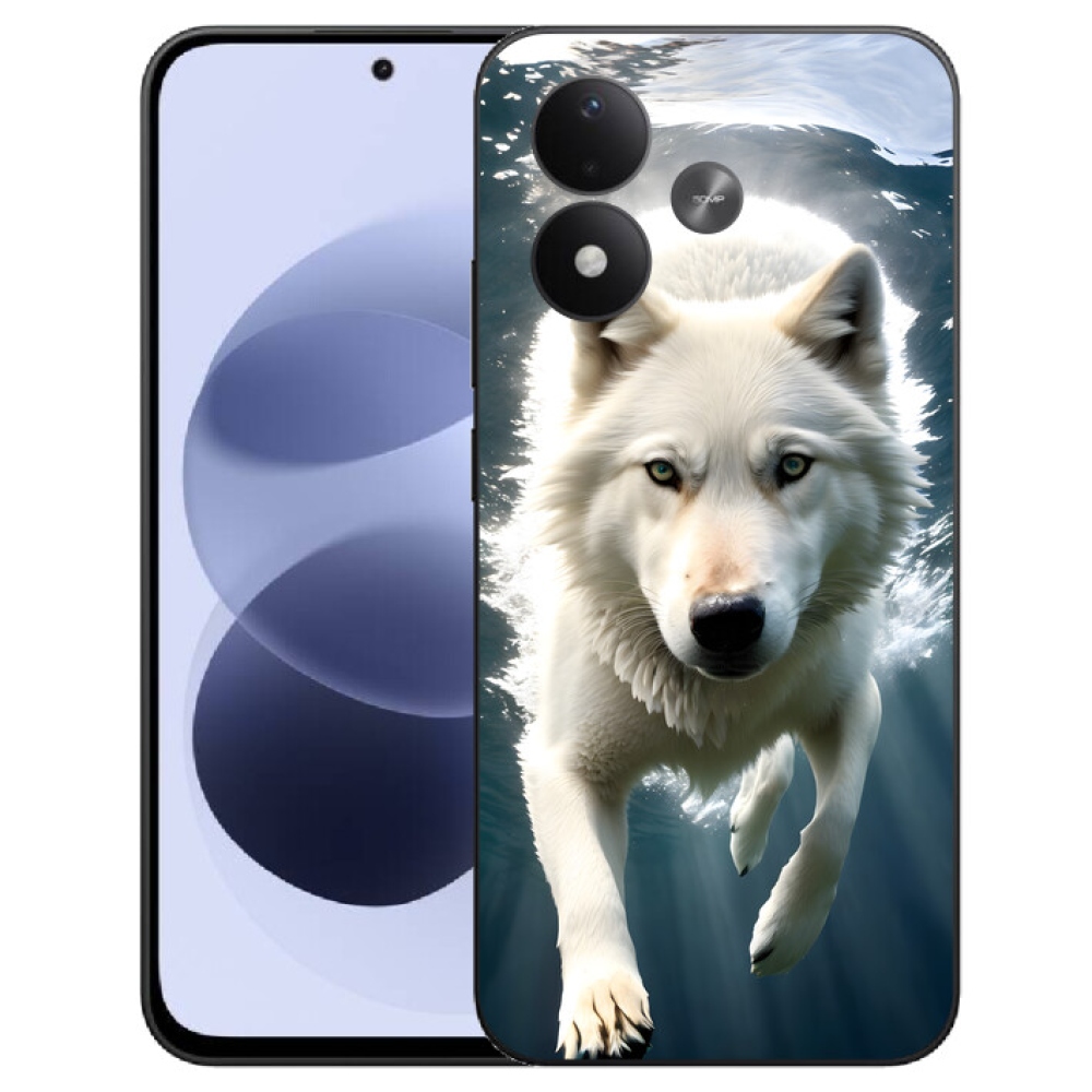 mmCase gél tok a Xiaomi Redmi Note 17 4G/5G-hez – fehér farkas