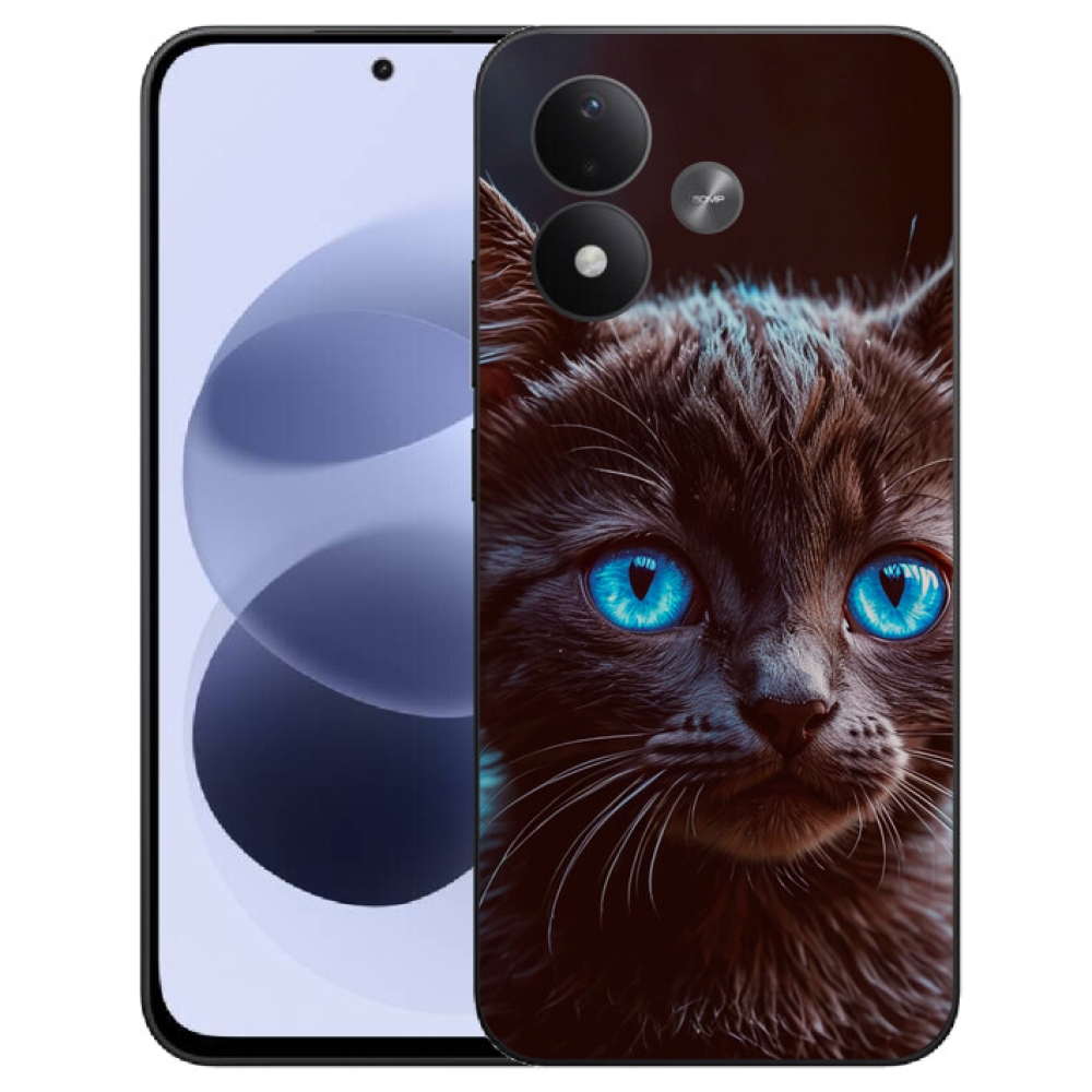 mmCase gél tok a Xiaomi Redmi Note 17 4G/5G-hez – fekete cica 2