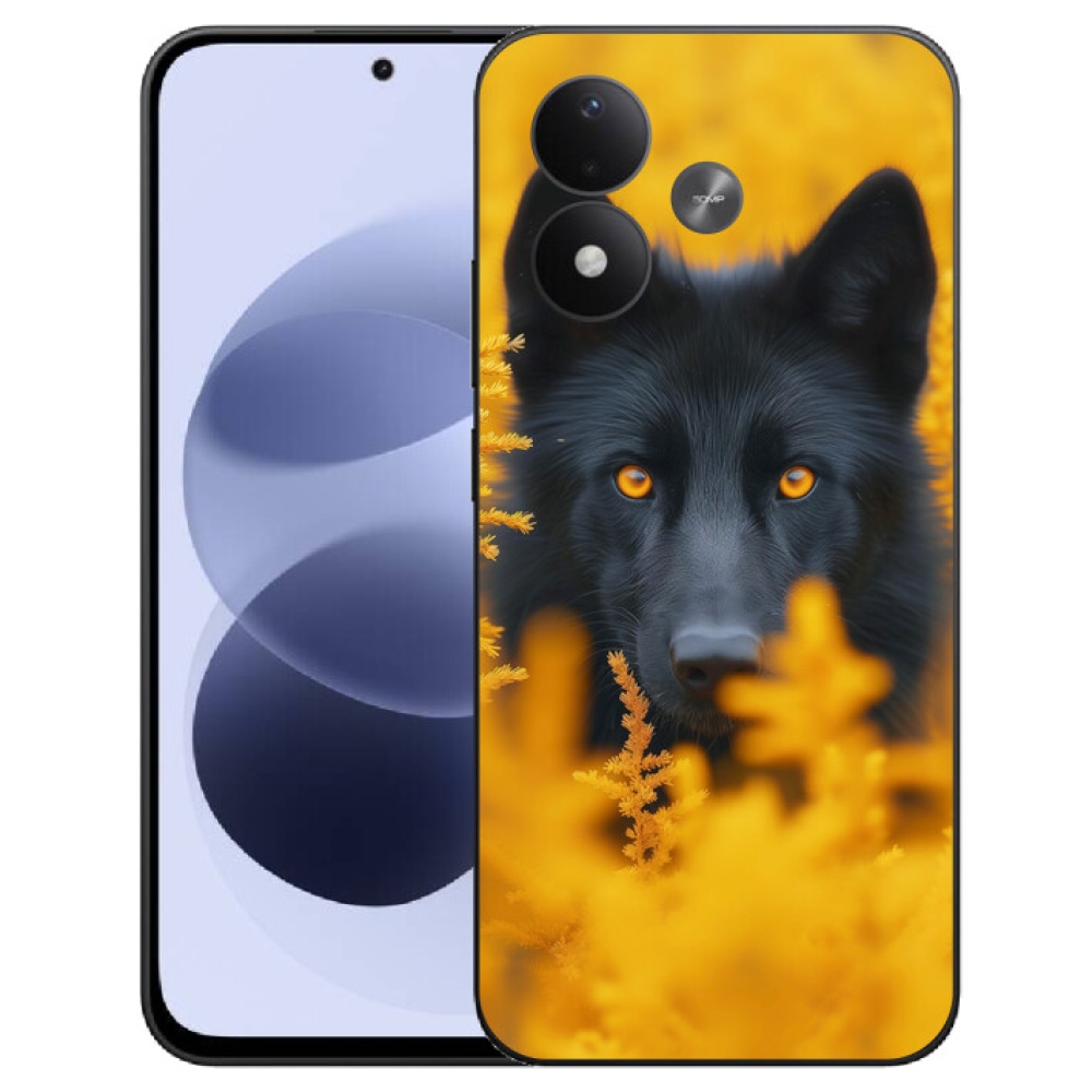 mmCase gél tok a Xiaomi Redmi Note 17 4G/5G-hez – fekete farkas 2