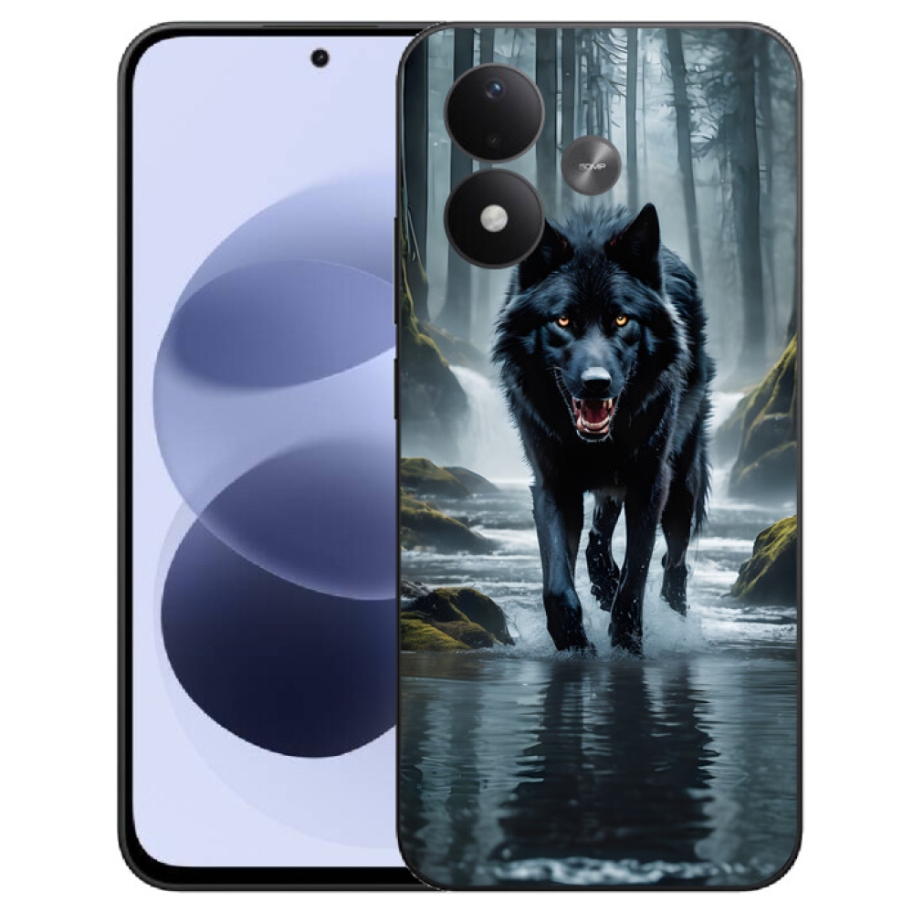 mmCase gél tok a Xiaomi Redmi Note 17 4G/5G-hez – fekete farkas