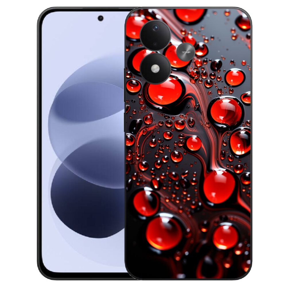 mmCase gél tok a Xiaomi Redmi Note 17 4G/5G-hez – piros cseppek 2