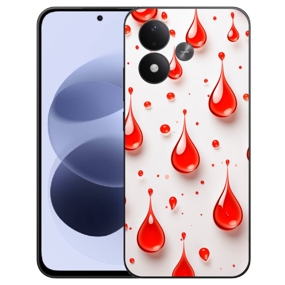 mmCase gél tok a Xiaomi Redmi Note 17 4G/5G-hez – piros cseppek