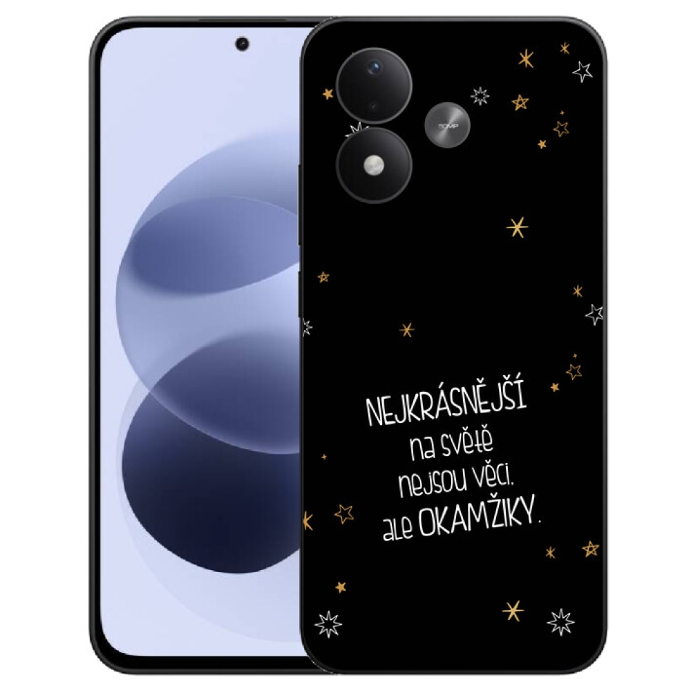mmCase gél tok a Xiaomi Redmi Note 17 4G/5G-hez – idézet 4, fekete háttérrel