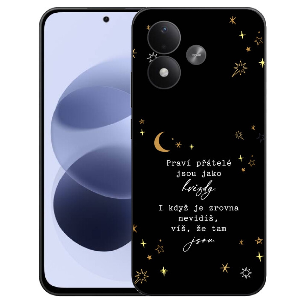 mmCase gél tok a Xiaomi Redmi Note 17 4G/5G-hez – idézet 6, fekete háttérrel
