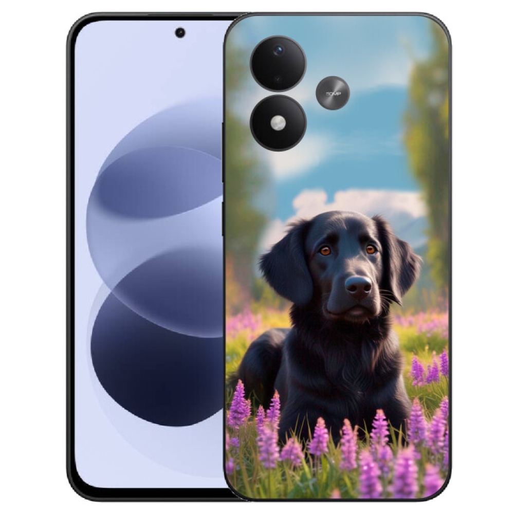 mmCase géltok a Xiaomi Redmi Note 17 4G/5G-hez – elegáns fekete retriever