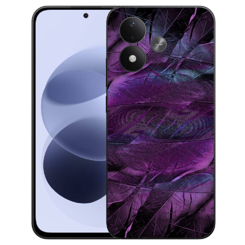 mmCase gél tok a Xiaomi Redmi Note 17 4G/5G-hez – lila tollak