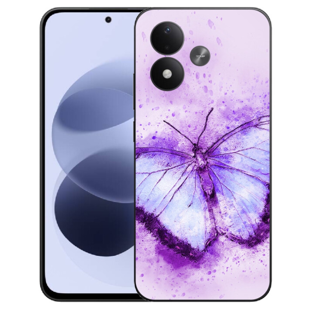 mmCase gél tok a Xiaomi Redmi Note 17 4G/5G-hez – lila pillangó