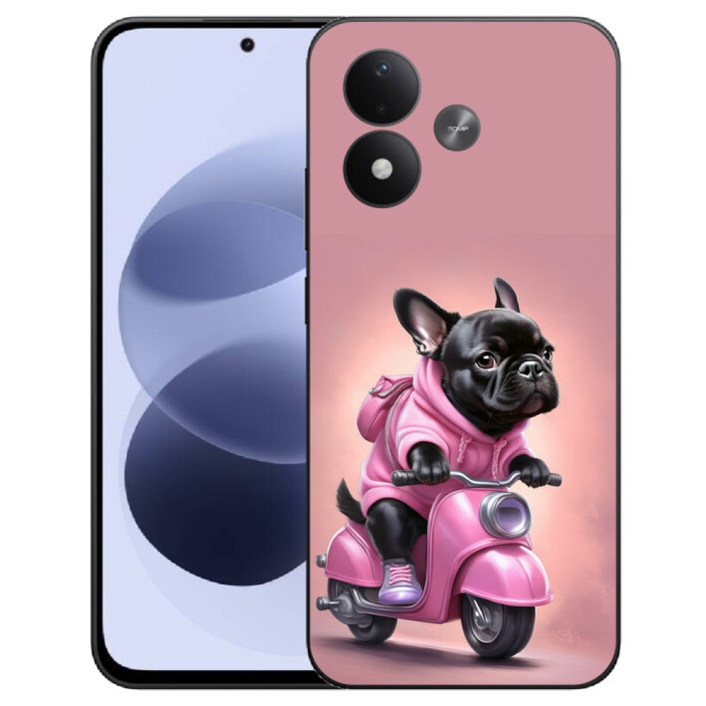 mmCase gél tok a Xiaomi Redmi Note 17 4G/5G-hez – francia buldog robogón