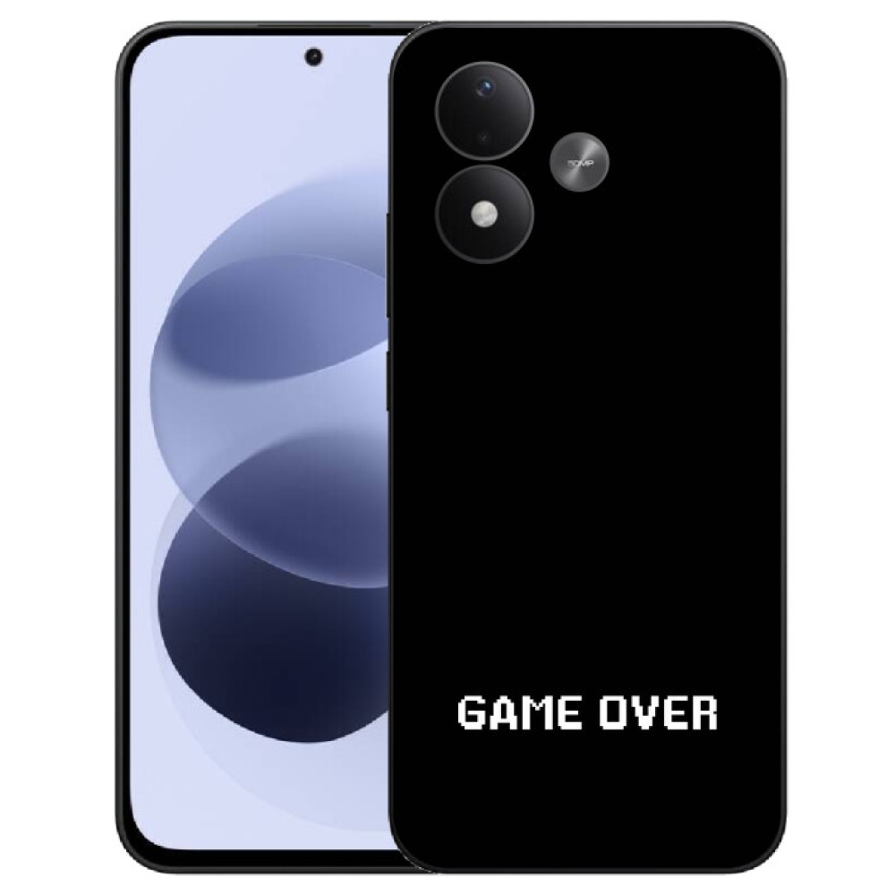 mmCase gél tok a Xiaomi Redmi Note 17 4G/5G-hez – „game over” fekete háttérrel
