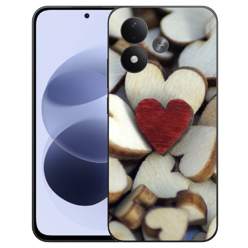 mmCase géltok a Xiaomi Redmi Note 17 4G/5G-hez – gravírozott piros szív 