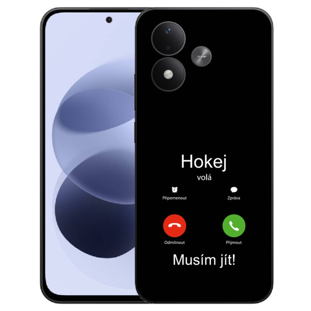 mmCase gél tok a Xiaomi Redmi Note 17 4G/5G-hez – „Hockey Calls” fekete háttérrel