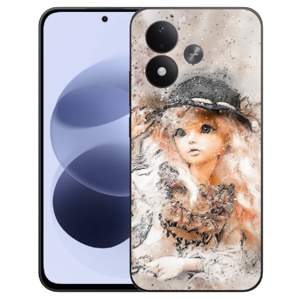 mmCase gél tok a Xiaomi Redmi Note 17 4G/5G-hez – kalapos kislány